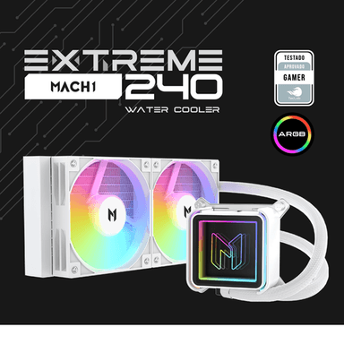 Watercooler EXTREME ARGB 240mm, AMD e Intel, Branco - ICEMIRROR  240W